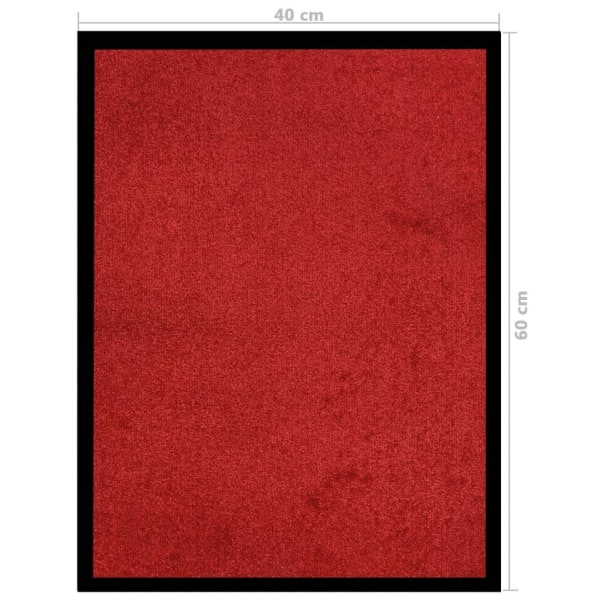 vidaXL Dörrmatta röd 40x60 cm Röd