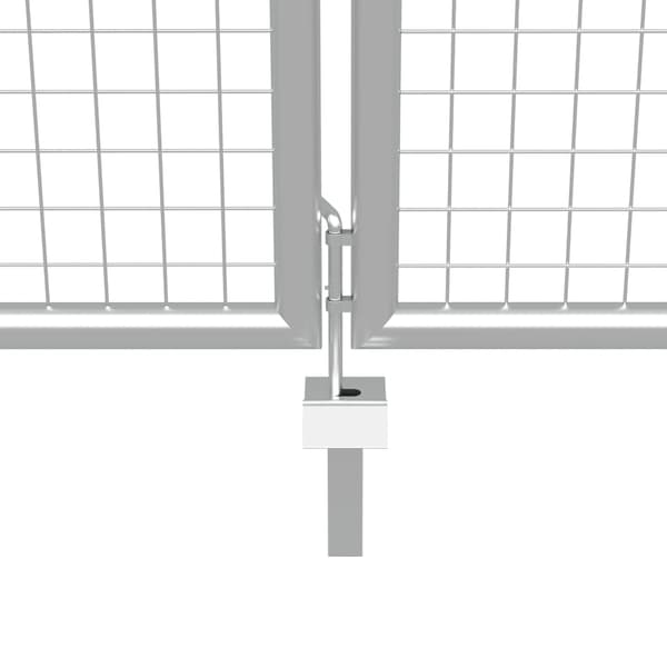 vidaXL Trädgårdsgrind galvaniserat stål 400x150 cm silver Silver
