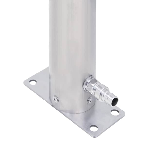 vidaXL Vattenpost 60 cm rostfritt stål rund Silver