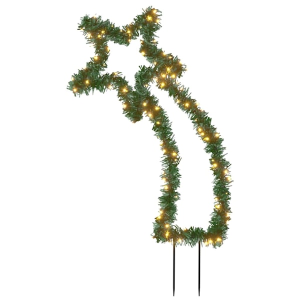 vidaXL Julmeteor med spett 115 LEDs 85 cm Grön