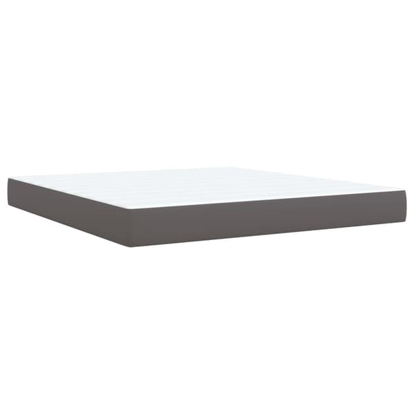 vidaXL Ramsäng med madrass grå 180x200 cm konstläder Grå