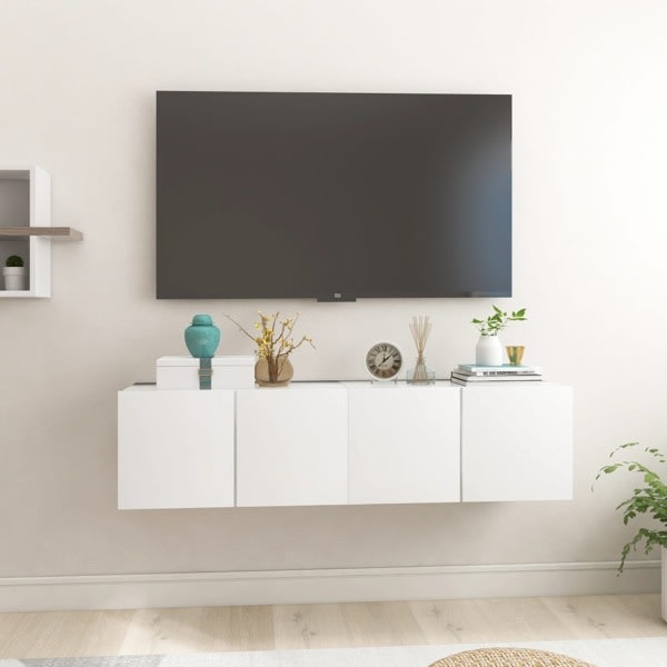 vidaXL Hängande TV-skåp 2 st vit 60x30x30 cm Vit
