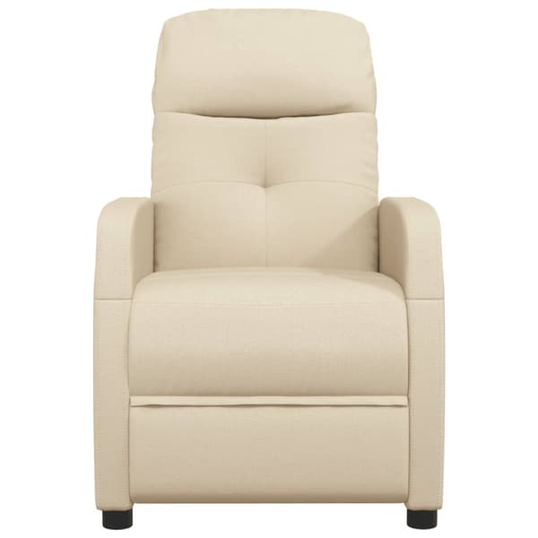 vidaXL Reclinerfåtölj gräddvit tyg Creme
