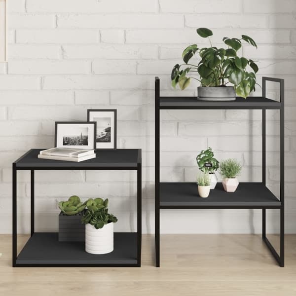 vidaXL Hyllplan 4 st grå 40x50x1,5 cm konstruerat trä grå