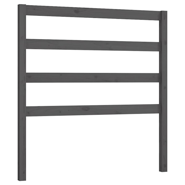 vidaXL Sänggavel grå 81x4x100 cm massiv furu grå
