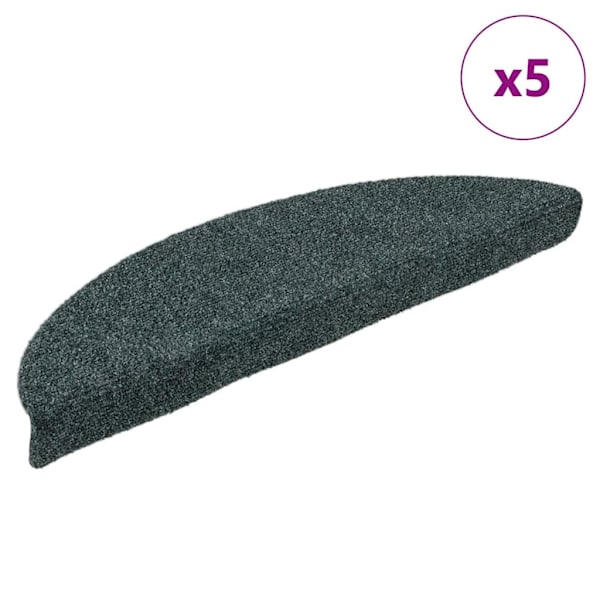 vidaXL Trappstegsmattor självhäftande 5 st grön 56x17x3 cm brodyr Grön