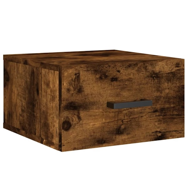 vidaXL Väggmonterat sängbord 2 st rökfärgad ek 35x35x20 cm Brun