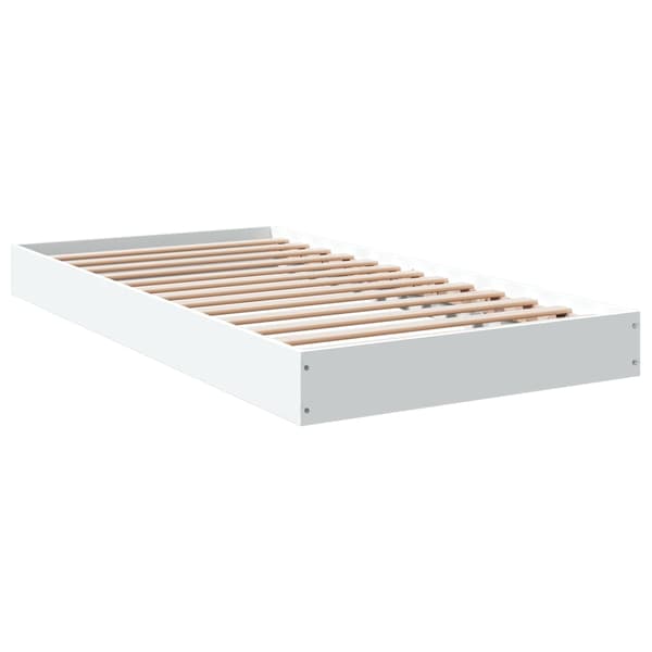 vidaXL Sängram vit 90x190 cm konstruerat trä Vit