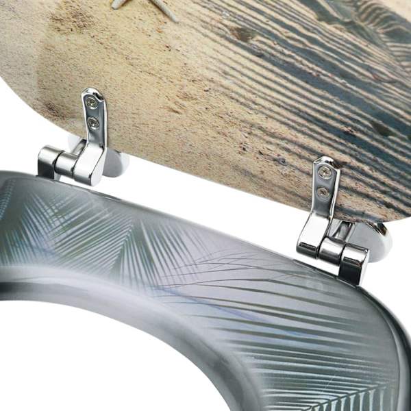 vidaXL Toalettsitsar med lock 2 st MDF strand multifärg