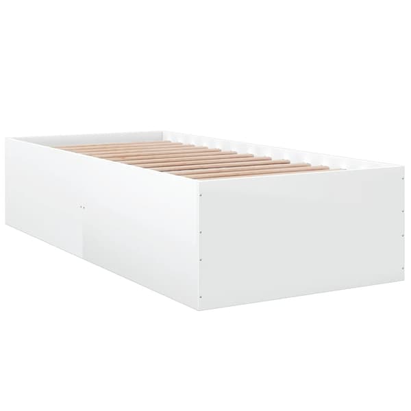 vidaXL Sängram vit 100x200 cm konstruerad trä Vit