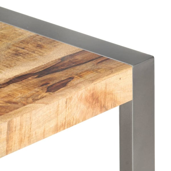 vidaXL Soffbord 110x60x40 cm grovt mangoträ grå