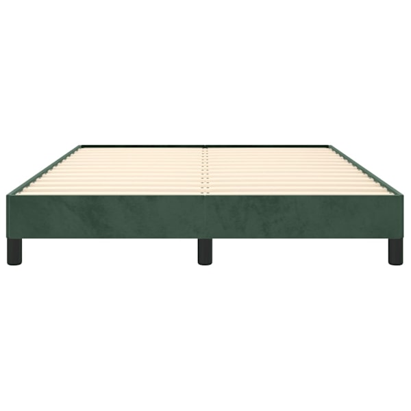 vidaXL Sängram utan madrass mörkgrön 140x200 cm sammet Grön