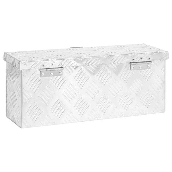 vidaXL Förvaringslåda silver 50x15x20,5 cm aluminium Silver