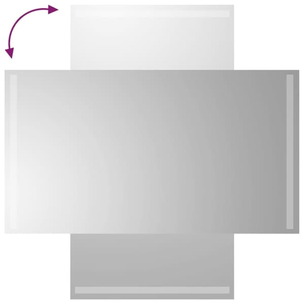 vidaXL Badrumsspegel LED 50x90 cm Transparent