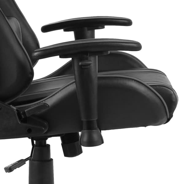 vidaXL Snurrbar gamingstol grå PVC grå