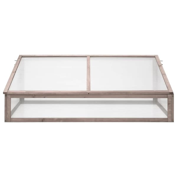 vidaXL Växthus grå 110x58,5x39 cm granträ Grå