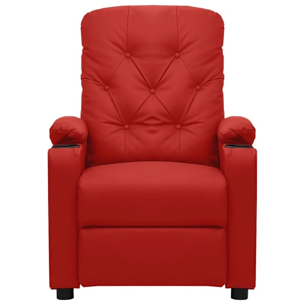 vidaXL Reclinerfåtölj vinröd konstläder Röd