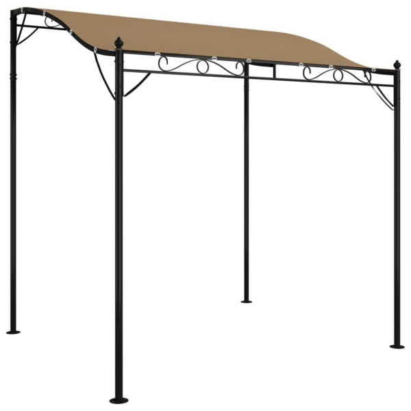 vidaXL Paviljong taupe 2x2,3 m 180 g/m² tyg och stål Taupe