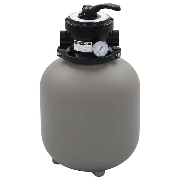 vidaXL Sandfilter med 4-vägsventil grå 350 mm grå