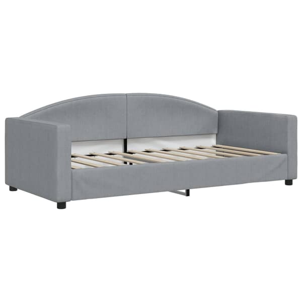 vidaXL Dagbädd utdragbar ljusgrå 90x190 cm tyg Grå