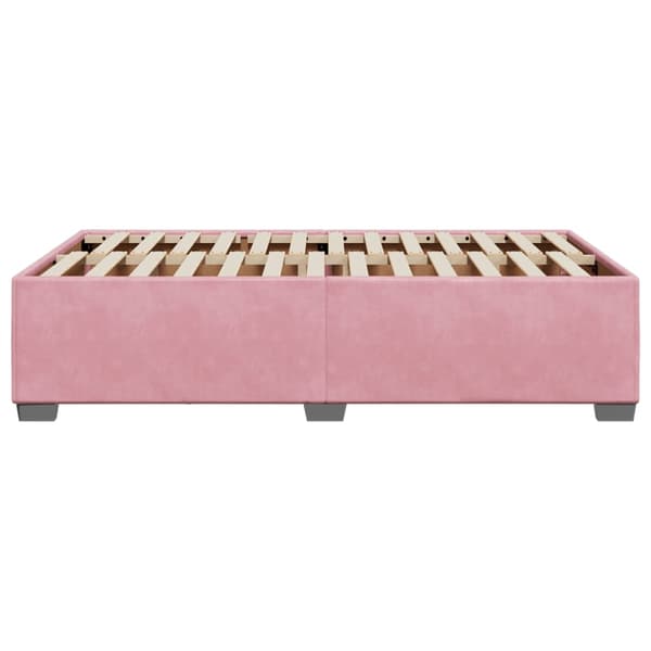 vidaXL Sängram rosa 120x200 cm sammet Rosa