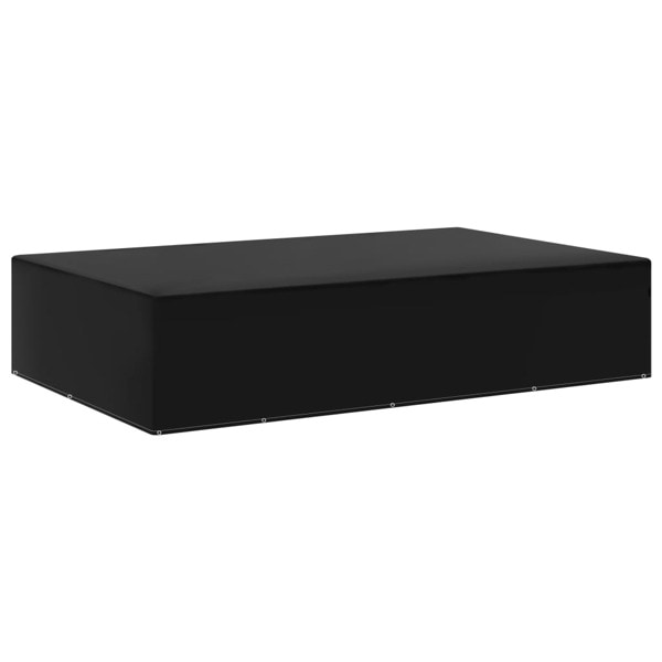 vidaXL Överdrag för trädgårdsmöbler 12 öljetter 325x205x70 cm Svart