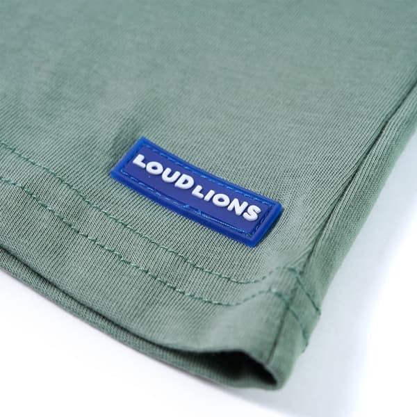 vidaXL T-shirt för barn khaki 128 Grön