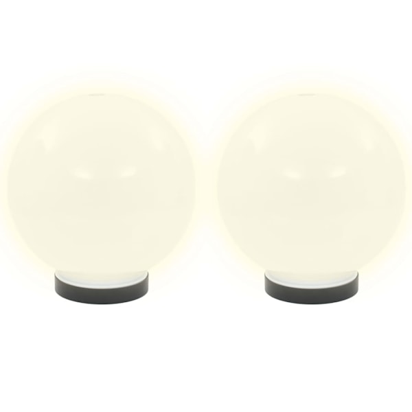 vidaXL Globlampa LED set 2 st sfäriska 20 cm PMMA Vit