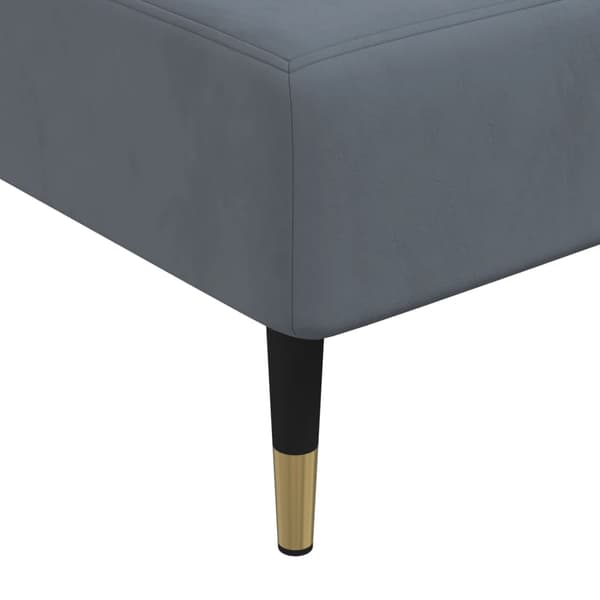 vidaXL L-formad bäddsoffa mörkgrå 279x140x70 cm sammet Grå