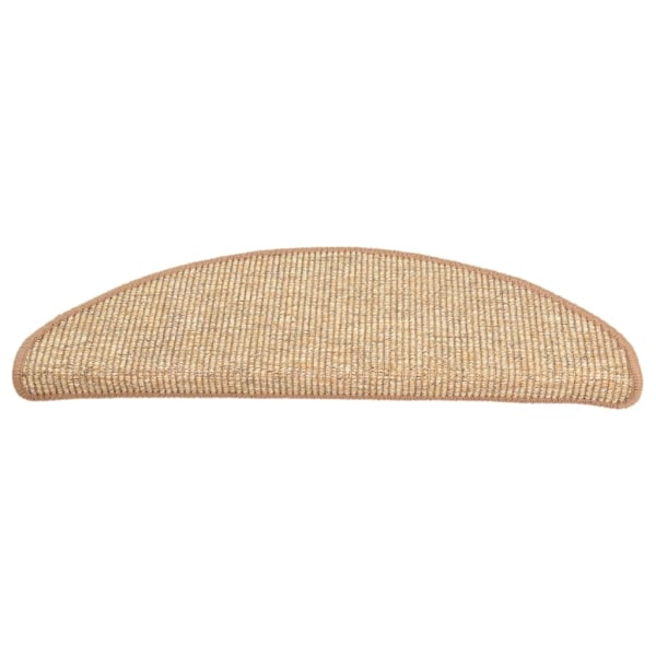 vidaXL Trappstegsmattor självhäftande 15 st ljusbrun 65x21x4 cm Brun