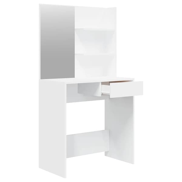 vidaXL Sminkbord set vit 74,5x40x141 cm Vit