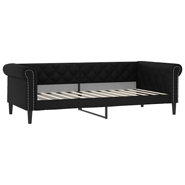 vidaXL Dagbädd svart 90x200 cm konstläder Svart