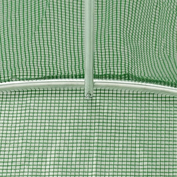 vidaXL Växthus med stålram grön 8 m² 4x2x2 m Grön