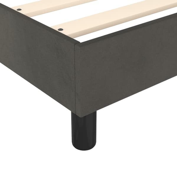 vidaXL Sängram utan madrass mörkgrå 80x200 cm sammet Grå