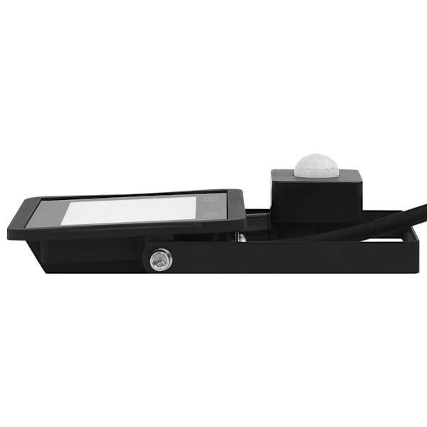 vidaXL Strålkastare med sensor 30 W LED varmvit Svart