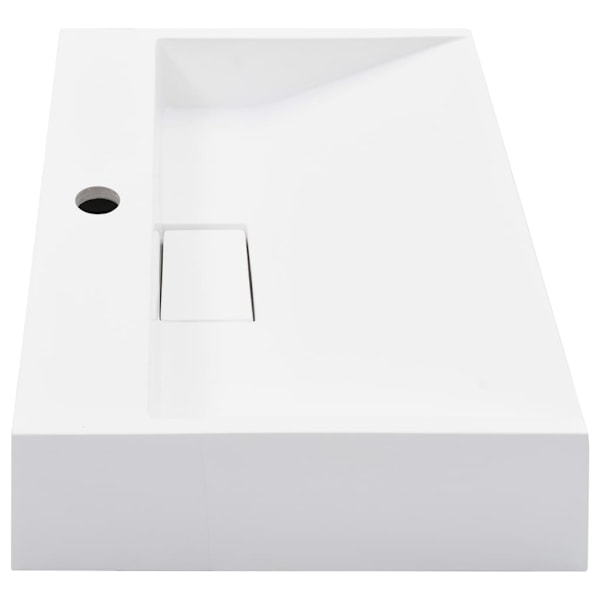 vidaXL Handfat 50x38x13 cm mineralgjuten vit Vit