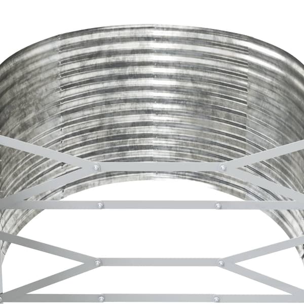 vidaXL Odlingslåda silver 554x100x68 cm pulverlackerat stål Silver
