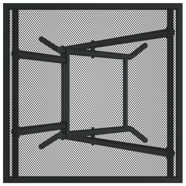 vidaXL Trädgårdsbord hopfällbart antracit 50x50x72 cm stålnät Antracit