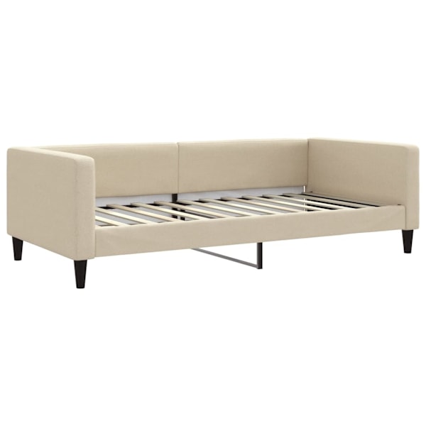 vidaXL Dagbädd gräddvit 100x200 cm tyg Kräm