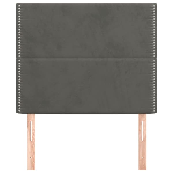 vidaXL Huvudgavlar 2 st mörkgrå 90x5x78/88 cm sammet Grå
