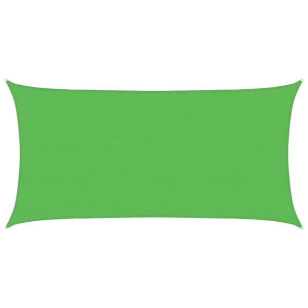 vidaXL Solsegel 160 g/m² rektangulär ljusgrön 2,5x5 m HDPE Grön