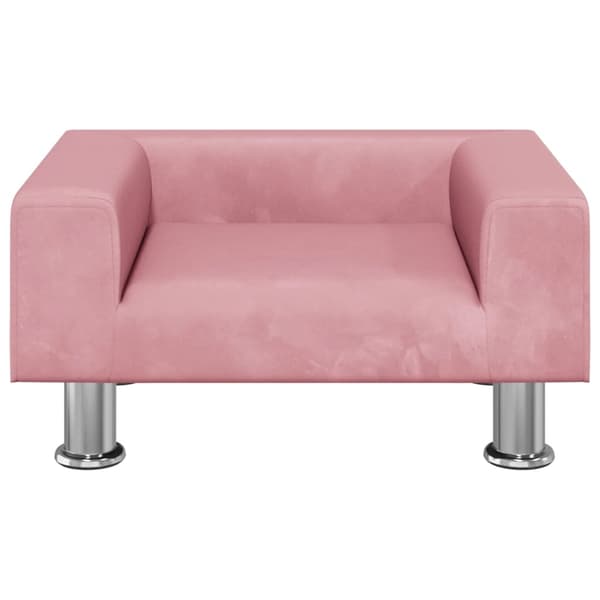 vidaXL Barnsoffa rosa 50x40x26,5 cm sammet Rosa