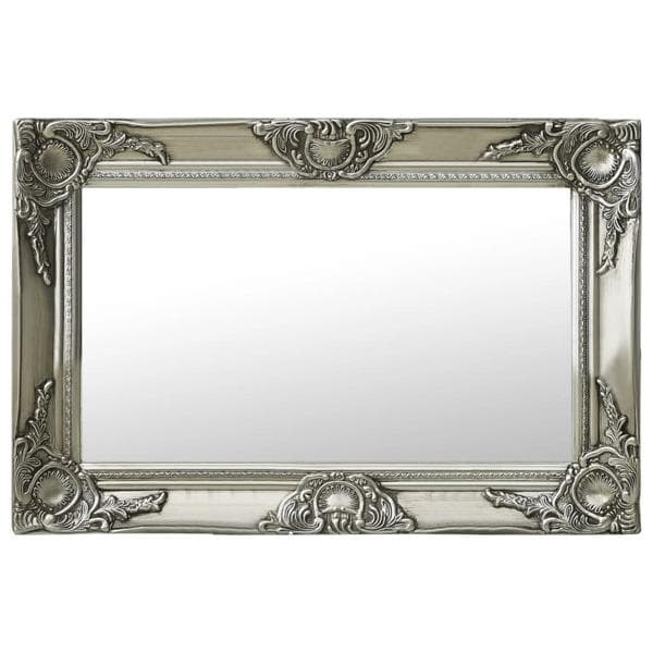 vidaXL Väggspegel barockstil 60x40 cm silver Silver