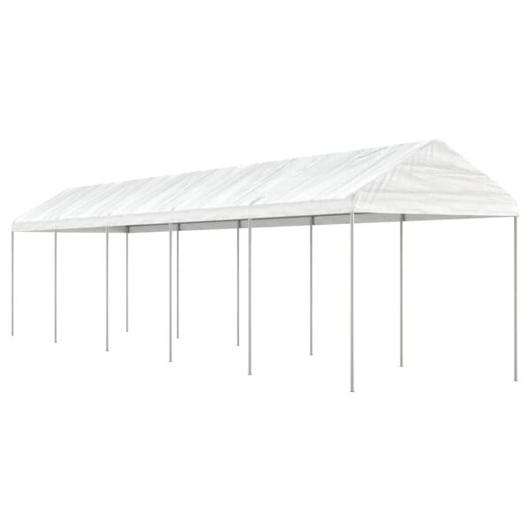 vidaXL Paviljong med tak vit 11,15x2,28x2,69 m polyeten Vit