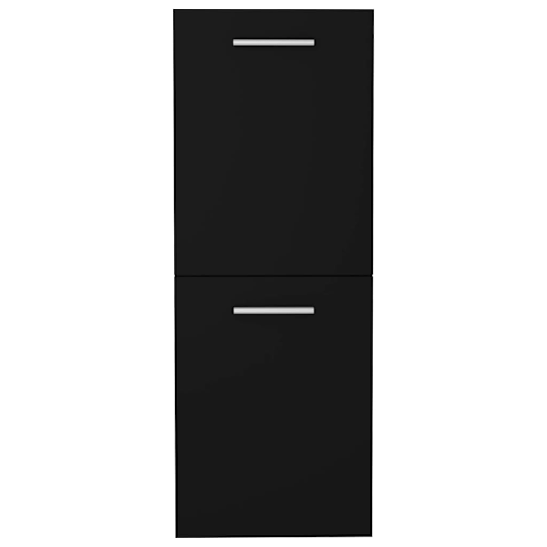 vidaXL Badrumsskåp svart 30x30x80 cm konstruerat trä Svart