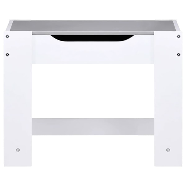 vidaXL Barnbord med 2 stolar vit MDF Vit