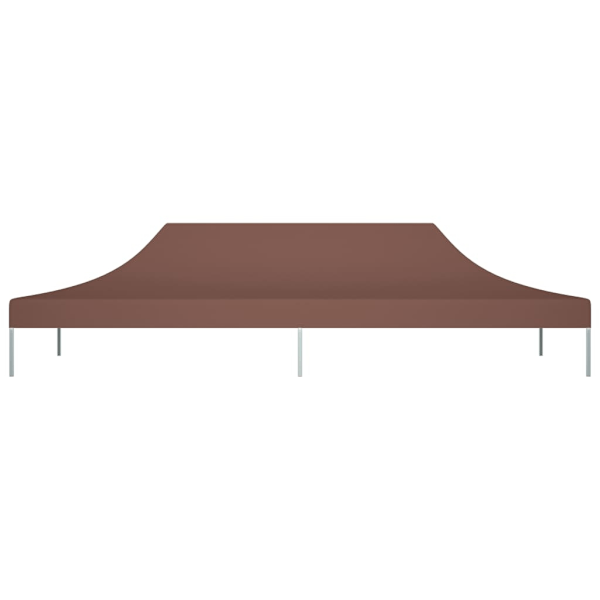 vidaXL Tak till partytält 6x3 m brun 270 g/m² Brun