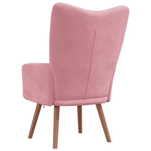 vidaXL Vilstol rosa sammet Rosa