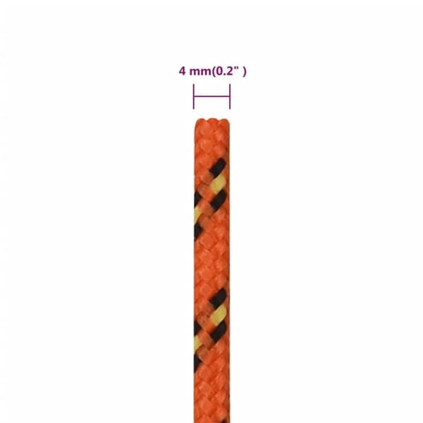 vidaXL Båtlina orange 4 mm 100 m polypropen