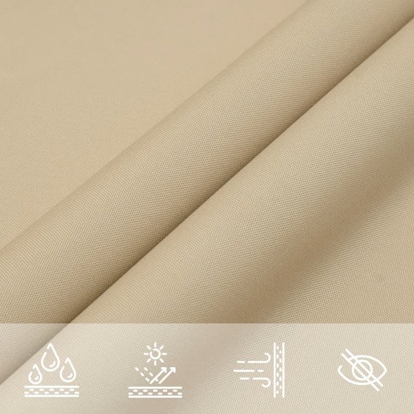 vidaXL Solsegel oxfordtyg fyrkantigt 6x6 m beige Beige
